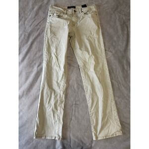 Liverpool Mens Straight Leg Pants Sand Beige Twill 5-Pocket Trousers 32x32